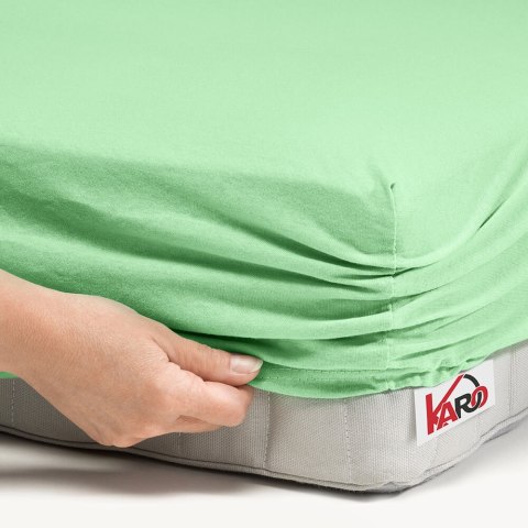 Prześcieradło jersey z gumką 70x140 seledynowe 012 grube 150g/m2 KARO Prześcieradło jersey z gumką 70x140 seledynowe 012 grube 150g/m2 KARO