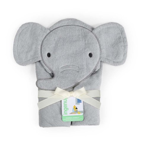 Okrycie kąpielowe 76x76 Słonik szary ręcznik z kapturkiem Clean & Cuddly INGENUITY Okrycie kąpielowe 76x76 Słonik szary ręcznik z kapturkiem Clean & Cuddly INGENUITY