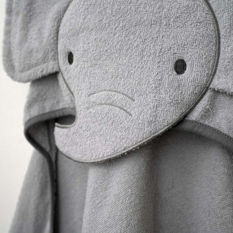 Okrycie kąpielowe 76x76 Słonik szary ręcznik z kapturkiem Clean & Cuddly INGENUITY Okrycie kąpielowe 76x76 Słonik szary ręcznik z kapturkiem Clean & Cuddly INGENUITY