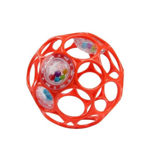 Piłka z grzechotką 10 cm pomarańczowa 0m+ Oball Piłka z grzechotką 10 cm pomarańczowa 0m+ Oball