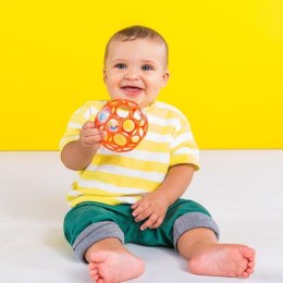 Piłka z grzechotką 10 cm pomarańczowa 0m+ Oball