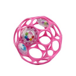 Piłka z grzechotką 10 cm różowa 0m+ Oball
