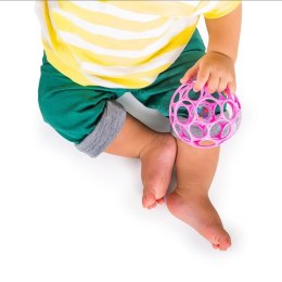 Piłka z grzechotką 10 cm różowa 0m+ Oball