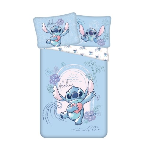 Pościel bawełniana 140x200 Lilo i Stitch Wave niebieska poszewka 70x90 JF24 Pościel bawełniana 140x200 Lilo i Stitch Wave niebieska poszewka 70x90 JF24