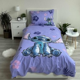 Pościel bawełniana 140x200 Lilo i Stitch fioletowa poszewka 70x90 JF 02