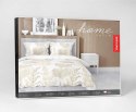 Pościel satynowa 140x200 Biała w złoto-beżowe liście - elegancki wzór, 100% bawełna 5477 B - Home Satin 71 Pościel satynowa 140x200 Biała w złoto-beżowe liście - elegancki wzór, 100% bawełna 5477 B - Home Satin 71
