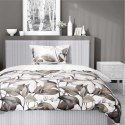 Pościel satynowa 140x200 Biała z beżowymi liśćmi i kwiatami - naturalna elegancja, 100% bawełna - 5481 B - Home Satin 71 Pościel satynowa 140x200 Biała z beżowymi liśćmi i kwiatami - naturalna elegancja, 100% bawełna - 5481 B - Home Satin 71