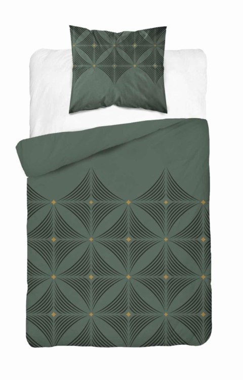 Pościel satynowa 140x200 Butelkowa zieleń z geometrycznym wzorem - nowoczesna elegancja, 100% bawełna - 5483 A - Home Satin 71 Pościel satynowa 140x200 Butelkowa zieleń z geometrycznym wzorem - nowoczesna elegancja, 100% bawełna - 5483 A - Home Satin 71