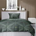 Pościel satynowa 140x200 Butelkowa zieleń z geometrycznym wzorem - nowoczesna elegancja, 100% bawełna - 5483 A - Home Satin 71 Pościel satynowa 140x200 Butelkowa zieleń z geometrycznym wzorem - nowoczesna elegancja, 100% bawełna - 5483 A - Home Satin 71