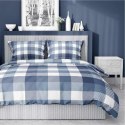 Pościel satynowa 140x200 Granatowa kratka - stylowa i uniwersalna, 100% bawełna - 4825 A - Home Satin 71 Pościel satynowa 140x200 Granatowa kratka - stylowa i uniwersalna, 100% bawełna - 4825 A - Home Satin 71