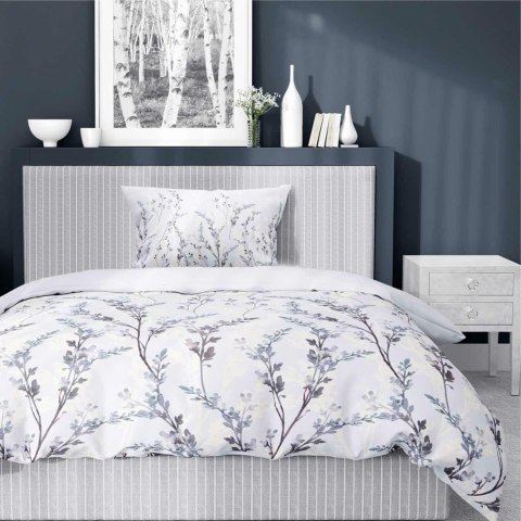 Pościel satynowa 140x200 Lawendowe gałązki na chłodnym błękicie - subtelny wzór, 100% bawełna 5475 B - Home Satin 71 Pościel satynowa 140x200 Lawendowe gałązki na chłodnym błękicie - subtelny wzór, 100% bawełna 5475 B - Home Satin 71