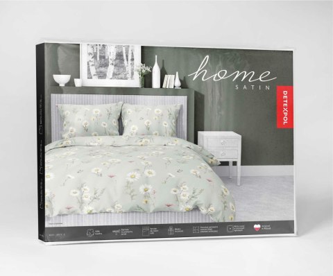 Pościel satynowa 140x200 Szałwiowa w polne kwiaty - sielski wzór, 100% bawełna - 5476 B - Home Satin 71 Pościel satynowa 140x200 Szałwiowa w polne kwiaty - sielski wzór, 100% bawełna - 5476 B - Home Satin 71