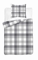 Pościel satynowa 140x200 Szara w kratę - klasyczny minimalizm, 100% bawełna 4825 B - Home Satin 71 Pościel satynowa 140x200 Szara w kratę - klasyczny minimalizm, 100% bawełna 4825 B - Home Satin 71
