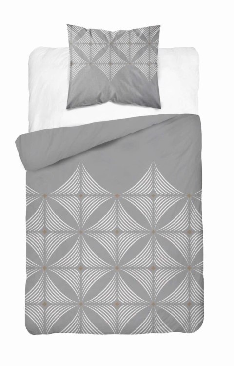 Pościel satynowa 140x200 Szara z geometrycznym wzorem - nowoczesna klasyka, 100% bawełna - 5483 B - Home Satin 71 Pościel satynowa 140x200 Szara z geometrycznym wzorem - nowoczesna klasyka, 100% bawełna - 5483 B - Home Satin 71