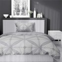 Pościel satynowa 140x200 Szara z geometrycznym wzorem - nowoczesna klasyka, 100% bawełna - 5483 B - Home Satin 71 Pościel satynowa 140x200 Szara z geometrycznym wzorem - nowoczesna klasyka, 100% bawełna - 5483 B - Home Satin 71