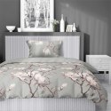 Pościel satynowa 140x200 Szara z magnolią - elegancki botaniczny wzór, 100% bawełna - 5480 B - Home Satin 71 Pościel satynowa 140x200 Szara z magnolią - elegancki botaniczny wzór, 100% bawełna - 5480 B - Home Satin 71