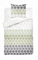 Pościel satynowa 140x200 Zielone i szare groszki na kremie - świeży minimalizm, 100% bawełna 5474 B - Home Satin 71 Pościel satynowa 140x200 Zielone i szare groszki na kremie - świeży minimalizm, 100% bawełna 5474 B - Home Satin 71