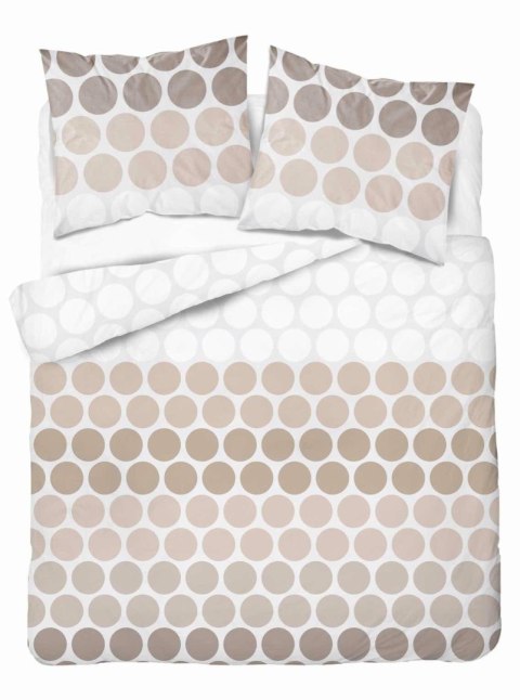Pościel satynowa 160x200 Beżowe groszki na bieli - minimalistyczny wzór, 100% bawełna 5474 A - Home Satin 71 Pościel satynowa 160x200 Beżowe groszki na bieli - minimalistyczny wzór, 100% bawełna 5474 A - Home Satin 71