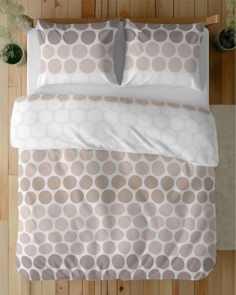 Pościel satynowa 160x200 Beżowe groszki na bieli - minimalistyczny wzór, 100% bawełna 5474 A - Home Satin 71 Pościel satynowa 160x200 Beżowe groszki na bieli - minimalistyczny wzór, 100% bawełna 5474 A - Home Satin 71