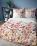 Pościel satynowa 160x200 Biała w kolorowe kwiaty - akwarelowy wzór, 100% bawełna - 5478 A - Home Satin 71 Pościel satynowa 160x200 Biała w kolorowe kwiaty - akwarelowy wzór, 100% bawełna - 5478 A - Home Satin 71