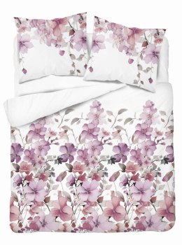 Pościel satynowa 160x200 Biała w pastelowe kwiaty - romantyczna elegancja, 100% bawełna - 5478 B - Home Satin 71