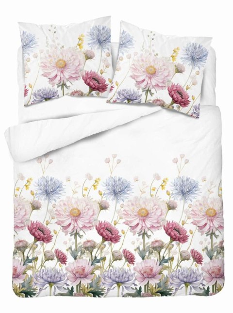 Pościel satynowa 160x200 Biała w pastelowe kwiaty - subtelna elegancja, 100% bawełna - 5482 A - Home Satin 71 Pościel satynowa 160x200 Biała w pastelowe kwiaty - subtelna elegancja, 100% bawełna - 5482 A - Home Satin 71