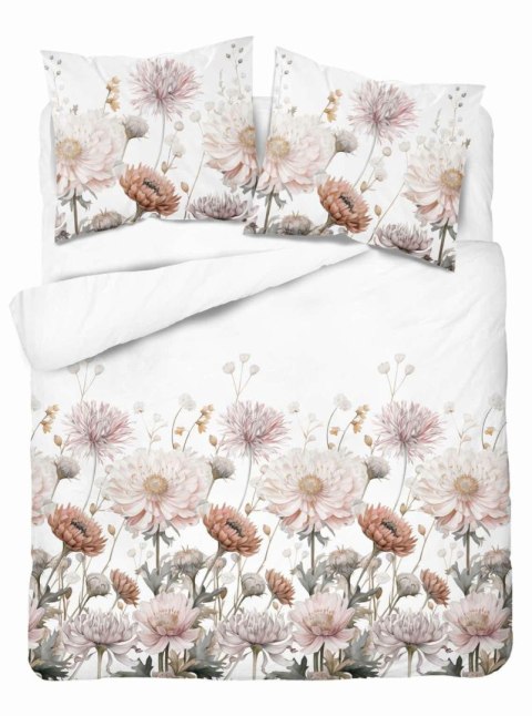 Pościel satynowa 160x200 Biała w pudrowe kwiaty - romantyczna elegancja, 100% bawełna - 5482 B - Home Satin 71 Pościel satynowa 160x200 Biała w pudrowe kwiaty - romantyczna elegancja, 100% bawełna - 5482 B - Home Satin 71