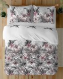 Pościel satynowa 160x200 Biała z liśćmi palmowymi i różowymi hibiskusami - styl tropikalny, 100% bawełna - 5479 B - Home Satin 7 Pościel satynowa 160x200 Biała z liśćmi palmowymi i różowymi hibiskusami - styl tropikalny, 100% bawełna - 5479 B - Home Satin 7