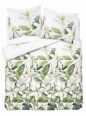Pościel satynowa 160x200 Biała z zielonymi liśćmi i kwiatami - botaniczna świeżość, 100% bawełna - 5481 A - Home Satin 71 Pościel satynowa 160x200 Biała z zielonymi liśćmi i kwiatami - botaniczna świeżość, 100% bawełna - 5481 A - Home Satin 71
