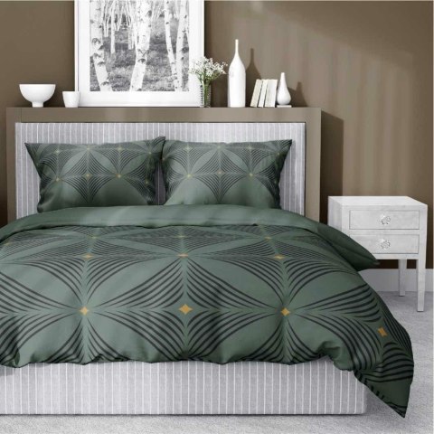 Pościel satynowa 160x200 Butelkowa zieleń z geometrycznym wzorem - nowoczesna elegancja, 100% bawełna - 5483 A - Home Satin 71 Pościel satynowa 160x200 Butelkowa zieleń z geometrycznym wzorem - nowoczesna elegancja, 100% bawełna - 5483 A - Home Satin 71