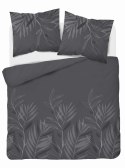 Pościel satynowa 160x200 Grafitowa w liście - nowoczesna elegancja, 100% bawełna - 4827 B - Home Satin 71 Pościel satynowa 160x200 Grafitowa w liście - nowoczesna elegancja, 100% bawełna - 4827 B - Home Satin 71