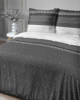 Pościel satynowa 160x200 Grafitowa z orientalnym ornamentem - elegancki wzór, 100% bawełna - 4823 A - Home Satin 71