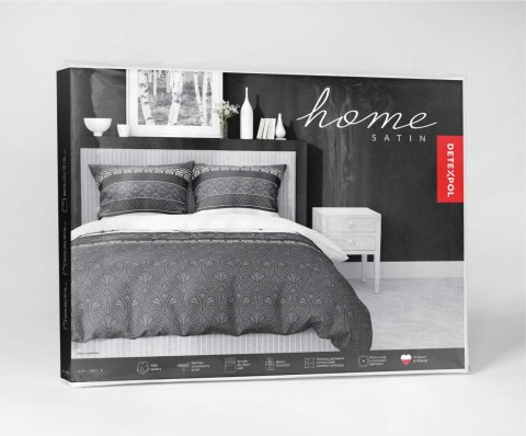 Pościel satynowa 160x200 Grafitowa z orientalnym ornamentem - elegancki wzór, 100% bawełna - 4823 A - Home Satin 71 Pościel satynowa 160x200 Grafitowa z orientalnym ornamentem - elegancki wzór, 100% bawełna - 4823 A - Home Satin 71