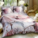 Pościel satynowa 160x200 Kwiaty szara pudrowa różowa 12408 SATYNLOVE PREMIUM Pościel satynowa 160x200 Kwiaty szara pudrowa różowa 12408 SATYNLOVE PREMIUM