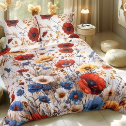 Pościel satynowa 160x200 Łąka kolorowa 12412 SATYNLOVE PREMIUM