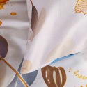 Pościel satynowa 160x200 Motyle kremowa niebieska 12410 SATYNLOVE PREMIUM