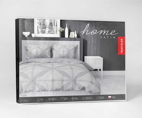 Pościel satynowa 160x200 Szara z geometrycznym wzorem - nowoczesna klasyka, 100% bawełna - 5483 B - Home Satin 71 Pościel satynowa 160x200 Szara z geometrycznym wzorem - nowoczesna klasyka, 100% bawełna - 5483 B - Home Satin 71