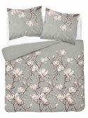 Pościel satynowa 160x200 Szara z magnolią - elegancki botaniczny wzór, 100% bawełna - 5480 B - Home Satin 71 Pościel satynowa 160x200 Szara z magnolią - elegancki botaniczny wzór, 100% bawełna - 5480 B - Home Satin 71
