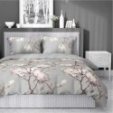 Pościel satynowa 160x200 Szara z magnolią - elegancki botaniczny wzór, 100% bawełna - 5480 B - Home Satin 71 Pościel satynowa 160x200 Szara z magnolią - elegancki botaniczny wzór, 100% bawełna - 5480 B - Home Satin 71