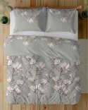 Pościel satynowa 160x200 Szara z magnolią - elegancki botaniczny wzór, 100% bawełna - 5480 B - Home Satin 71 Pościel satynowa 160x200 Szara z magnolią - elegancki botaniczny wzór, 100% bawełna - 5480 B - Home Satin 71