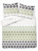 Pościel satynowa 160x200 Zielone i szare groszki na kremie - świeży minimalizm, 100% bawełna 5474 B - Home Satin 71 Pościel satynowa 160x200 Zielone i szare groszki na kremie - świeży minimalizm, 100% bawełna 5474 B - Home Satin 71
