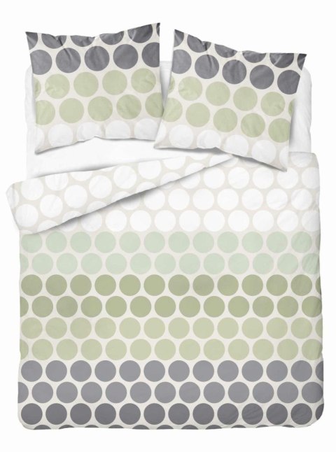Pościel satynowa 160x200 Zielone i szare groszki na kremie - świeży minimalizm, 100% bawełna 5474 B - Home Satin 71 Pościel satynowa 160x200 Zielone i szare groszki na kremie - świeży minimalizm, 100% bawełna 5474 B - Home Satin 71