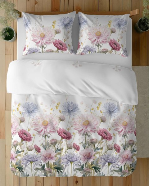 Pościel satynowa 220x200 Biała w pastelowe kwiaty - subtelna elegancja, 100% bawełna - 5482 A - Home Satin 71 Pościel satynowa 220x200 Biała w pastelowe kwiaty - subtelna elegancja, 100% bawełna - 5482 A - Home Satin 71