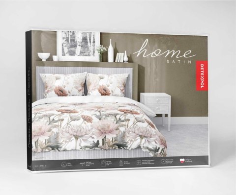 Pościel satynowa 220x200 Biała w pudrowe kwiaty - romantyczna elegancja, 100% bawełna - 5482 B - Home Satin 71 Pościel satynowa 220x200 Biała w pudrowe kwiaty - romantyczna elegancja, 100% bawełna - 5482 B - Home Satin 71