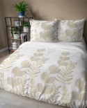 Pościel satynowa 220x200 Biała w złoto-beżowe liście - elegancki wzór, 100% bawełna 5477 B - Home Satin 71 Pościel satynowa 220x200 Biała w złoto-beżowe liście - elegancki wzór, 100% bawełna 5477 B - Home Satin 71