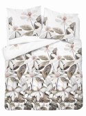 Pościel satynowa 220x200 Biała z beżowymi liśćmi i kwiatami - naturalna elegancja, 100% bawełna - 5481 B - Home Satin 71 Pościel satynowa 220x200 Biała z beżowymi liśćmi i kwiatami - naturalna elegancja, 100% bawełna - 5481 B - Home Satin 71