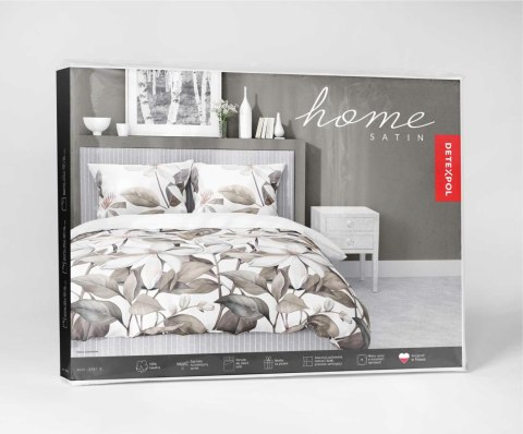 Pościel satynowa 220x200 Biała z beżowymi liśćmi i kwiatami - naturalna elegancja, 100% bawełna - 5481 B - Home Satin 71 Pościel satynowa 220x200 Biała z beżowymi liśćmi i kwiatami - naturalna elegancja, 100% bawełna - 5481 B - Home Satin 71