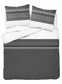 Pościel satynowa 220x200 Grafitowa z orientalnym ornamentem - elegancki wzór, 100% bawełna - 4823 A - Home Satin 71