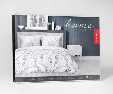 Pościel satynowa 220x200 Lawendowe gałązki na chłodnym błękicie - subtelny wzór, 100% bawełna 5475 B - Home Satin 71 Pościel satynowa 220x200 Lawendowe gałązki na chłodnym błękicie - subtelny wzór, 100% bawełna 5475 B - Home Satin 71