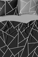 Pościel satynowa 220x200 Milargo Verde 007 czarna szara geometria Faro Pościel satynowa 220x200 Milargo Verde 007 czarna szara geometria Faro